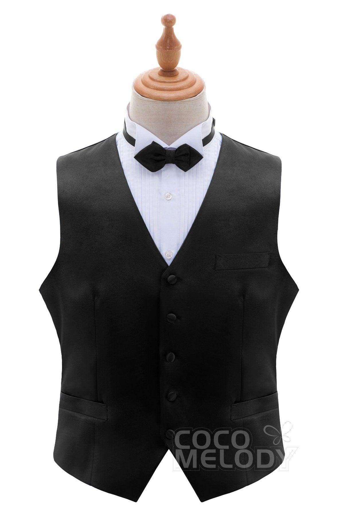 Men's Elastic Silk Like Satin Vests CZ170022 - COCOMELODY