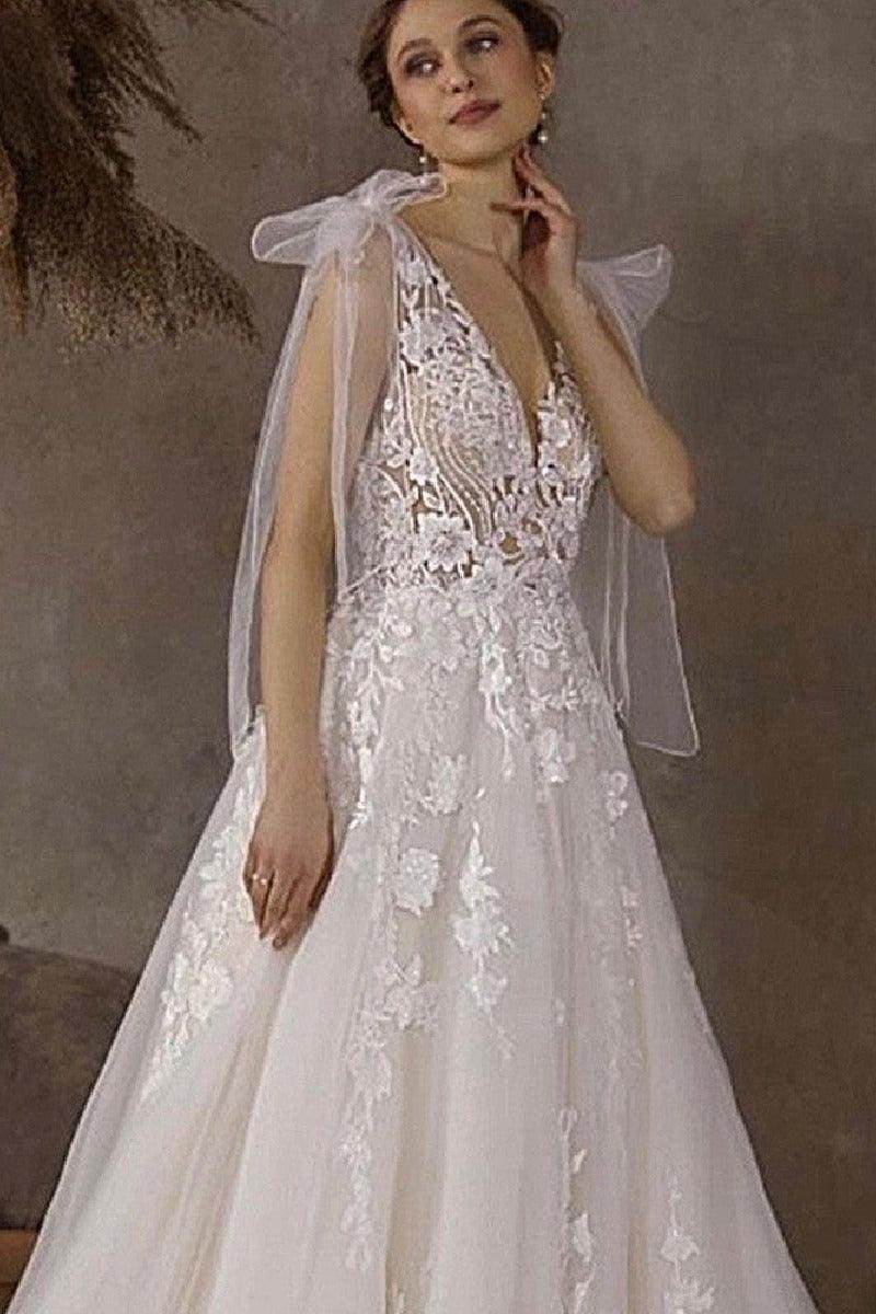 Dreamy sweet bow shoulder dress with halter Fairy dress accessories 694115158993 - COCOMELODY