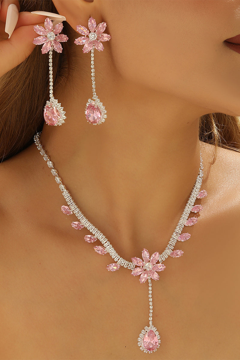 Gorgeous Zircon Earrings/Necklace Jewelry Sets (Set of 2) 837064938270