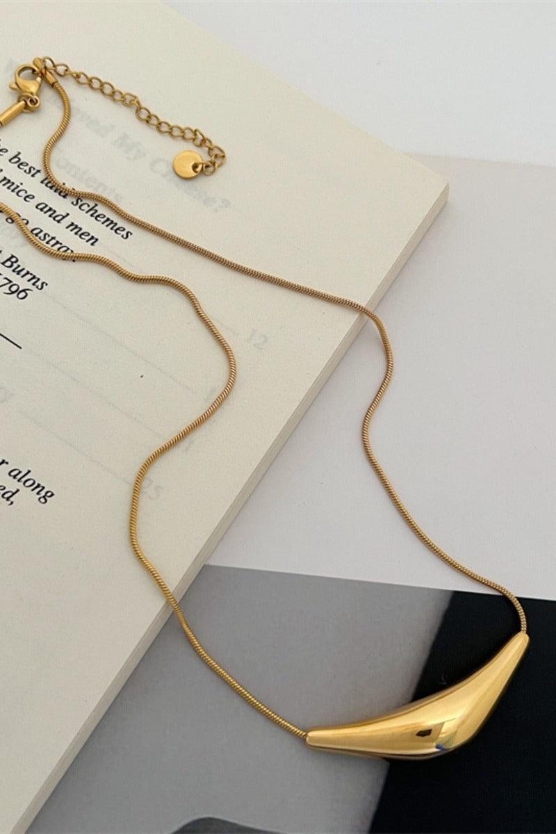 Minimalist Geometric Curved Bar Snake Chain Collarbone Necklace 745243429568 - 7 Days / Gold - COCOMELODY