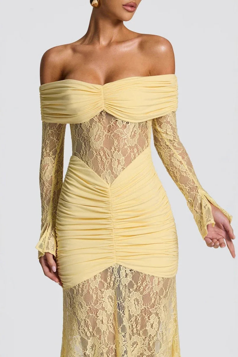 Sheath Column Maxi Lace Formal Evening Dresses 956035458261 - COCOMELODY