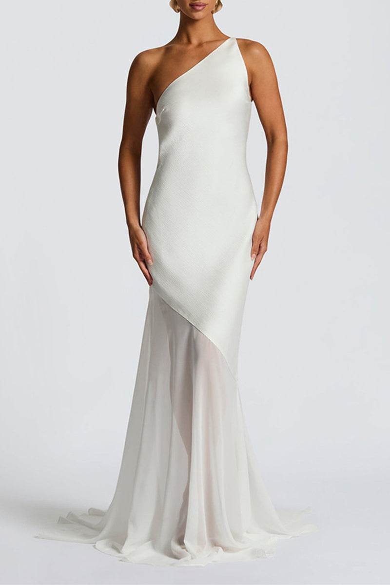 Trumpet-Mermaid Maxi Chiffon Dress 944968019143 - COCOMELODY