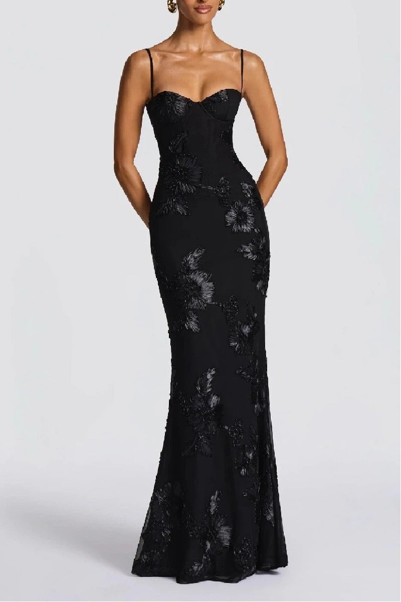 Trumpet-Mermaid Floor Length Polyester Wedding Guest Dress 984718182637