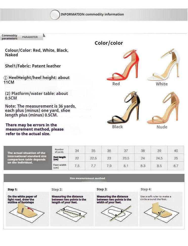 Ankle Strap Heels Stiletto heel Sandals Shoes 570982649397 - COCOMELODY