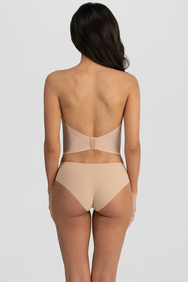 Backless Strapless Corset Bridal Bra 6380 - Mocha / 32 / A - COCOMELODY