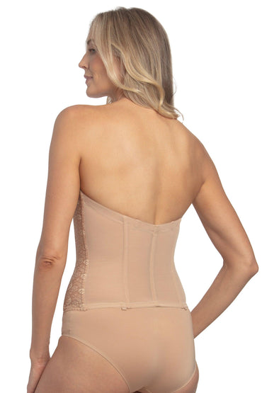 Lace Front Closure Corset Bridal Bra 8249 - Mocha / 32 / B - COCOMELODY
