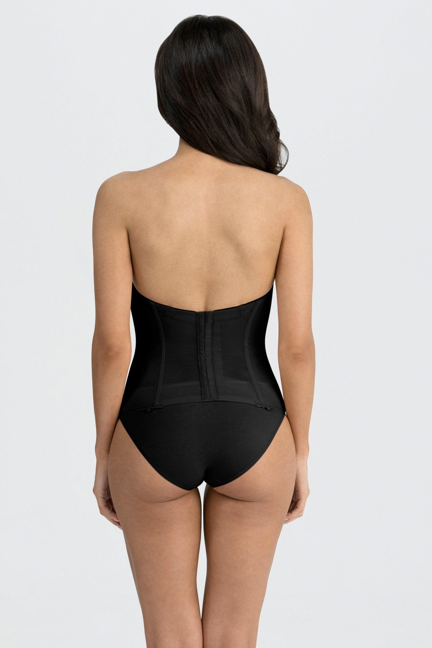 Low Back Strapless Longline Corset Bridal Bra 8980 - Mocha / 30 / B - COCOMELODY