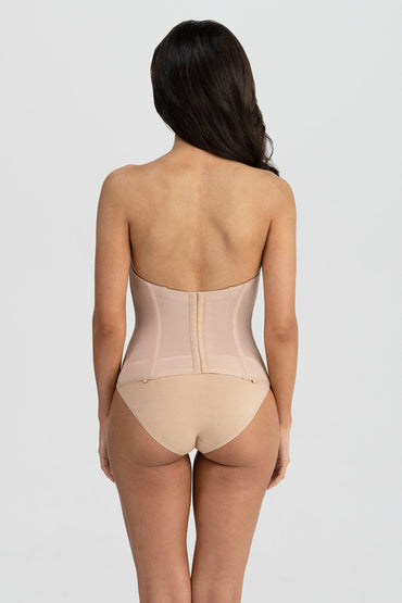 Low Back Strapless Longline Corset Bridal Bra 8980 - Mocha / 30 / B - COCOMELODY
