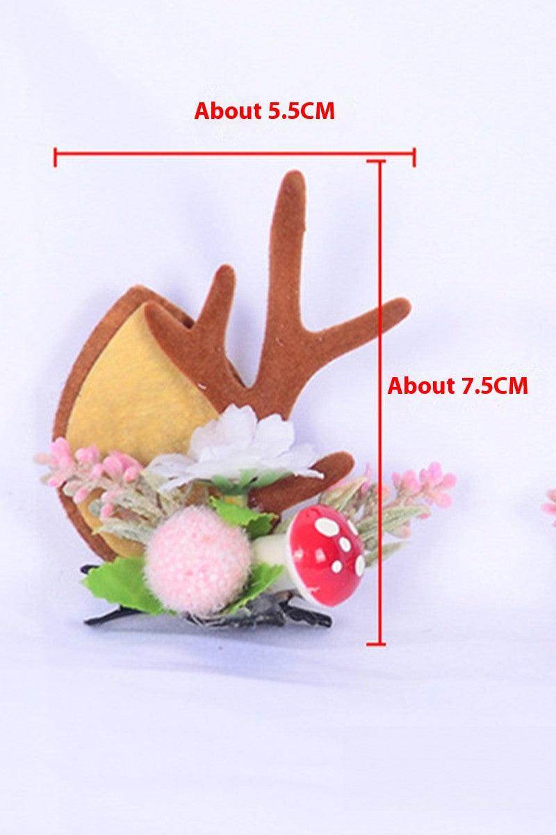 Christmas simulation antler hairpin on clip adult children decorative top clip hair accessories 848976050282 - COCOMELODY