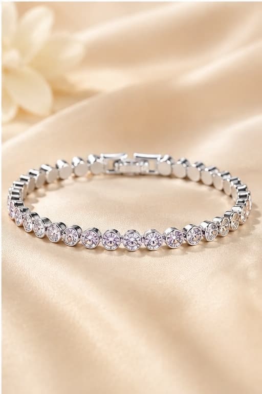 Classic Crystal Tennis Bracelet Plated Dainty Everyday Jewelry 904471935280