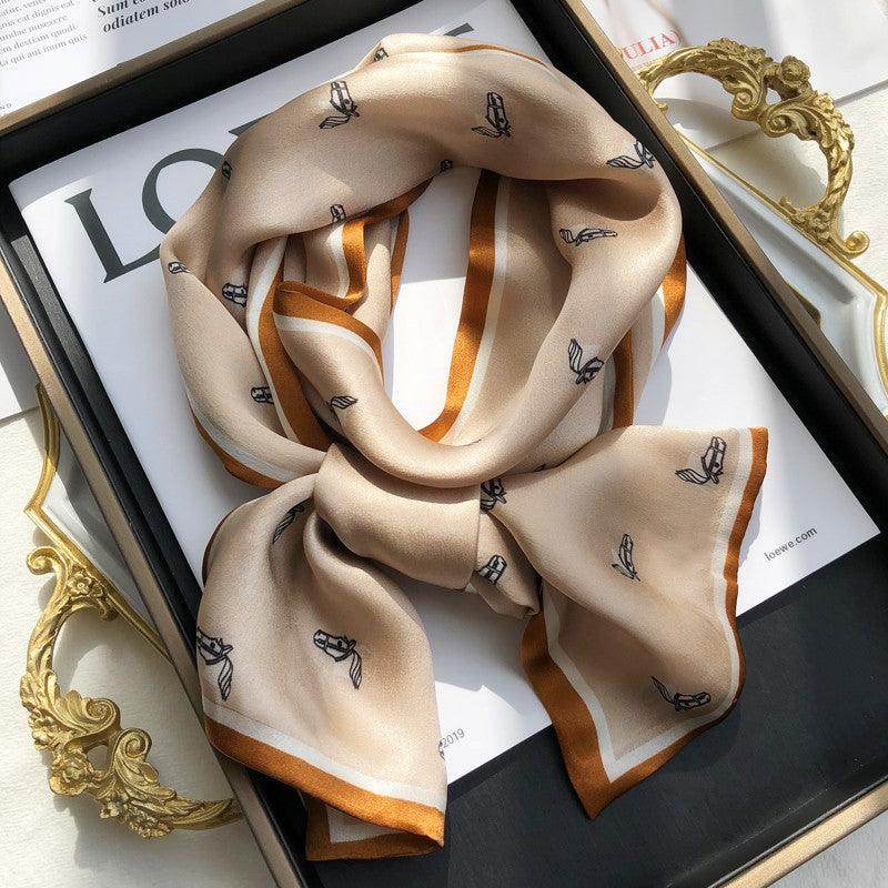 Mulberry silk scarf Double-sided silk scarf scarf streamer 636298573477 - COCOMELODY