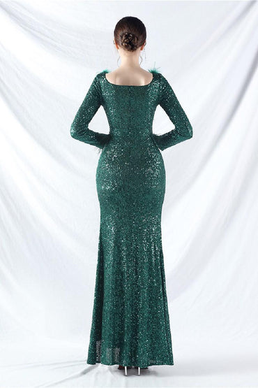 Trumpet-Mermaid Ankle Length Sequined Dress 807936765830