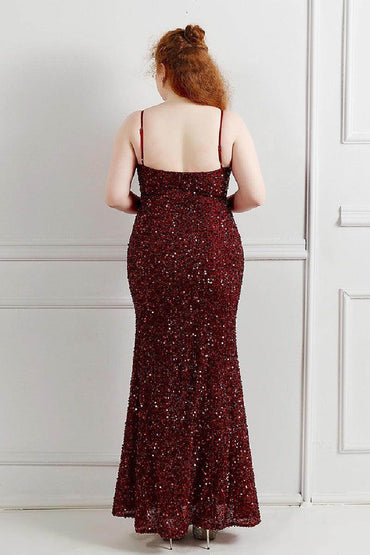 Sheath-column floor length sequined dress 659602104763 - COCOMELODY