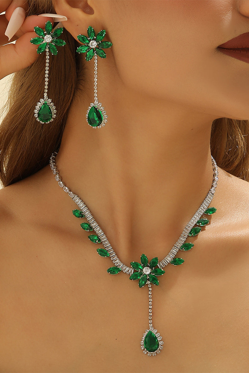 Gorgeous Zircon Earrings/Necklace Jewelry Sets (Set of 2) 837064938270
