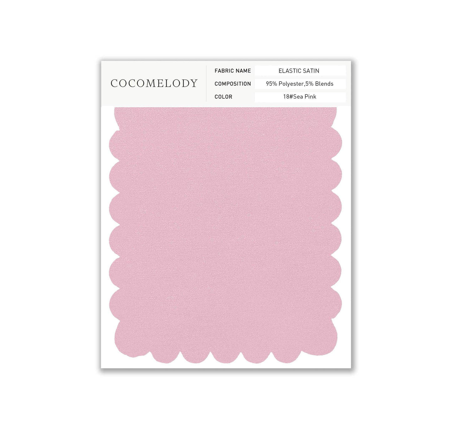 Elastic Satin Fabric Swatch in Single Color SWES16004 - COCOMELODY
