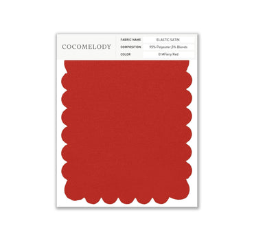 Elastic Satin Fabric Swatch in Single Color SWES16004 - COCOMELODY
