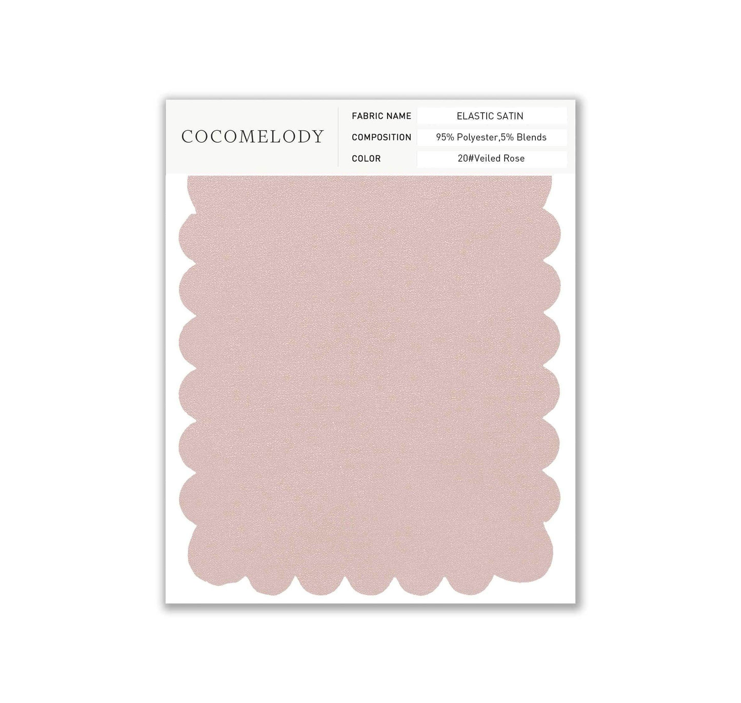 Elastic Satin Fabric Swatch in Single Color SWES16004 - COCOMELODY