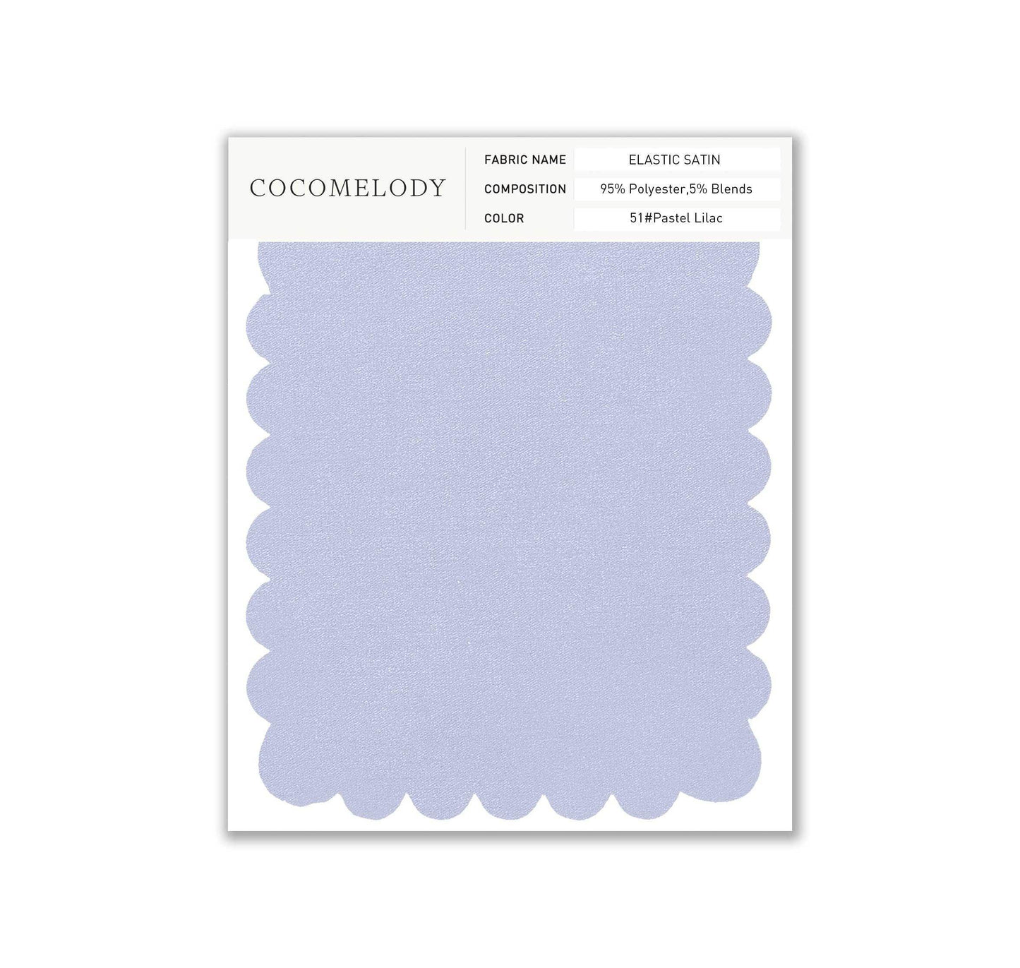 Elastic Satin Fabric Swatch in Single Color SWES16004 - COCOMELODY