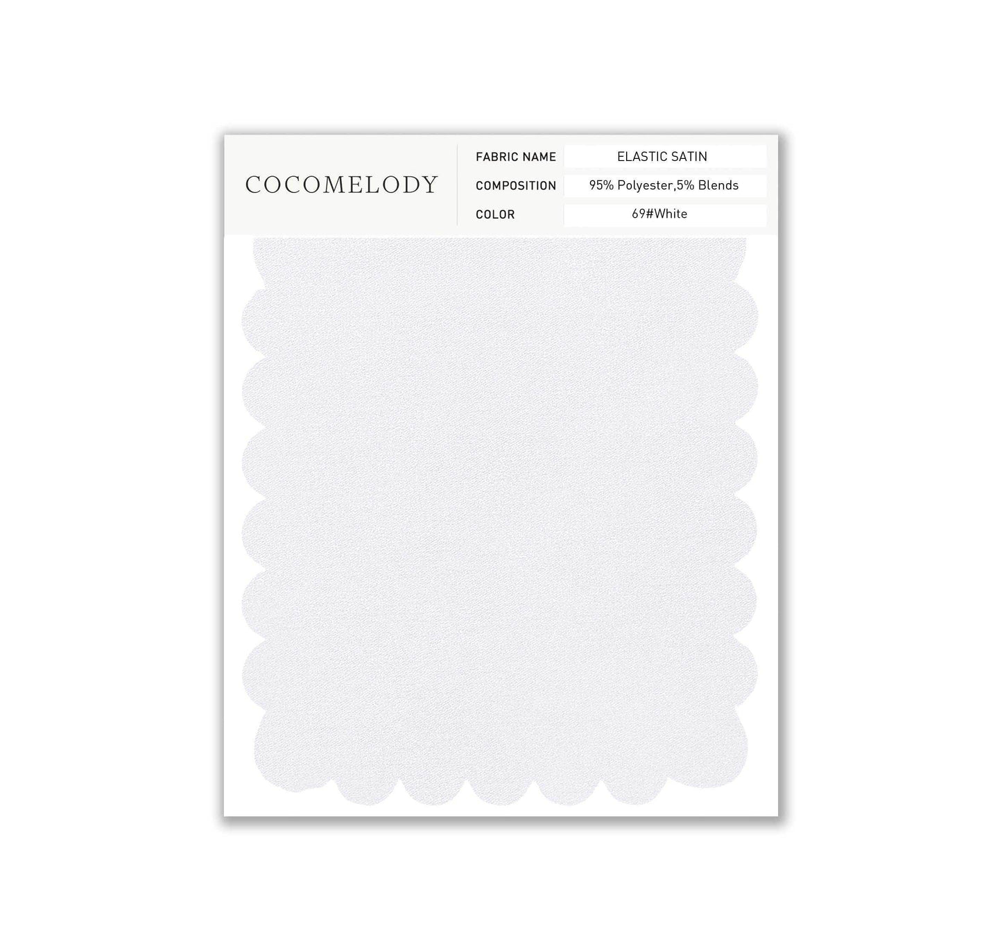 Elastic Satin Fabric Swatch in Single Color SWES16004 - COCOMELODY