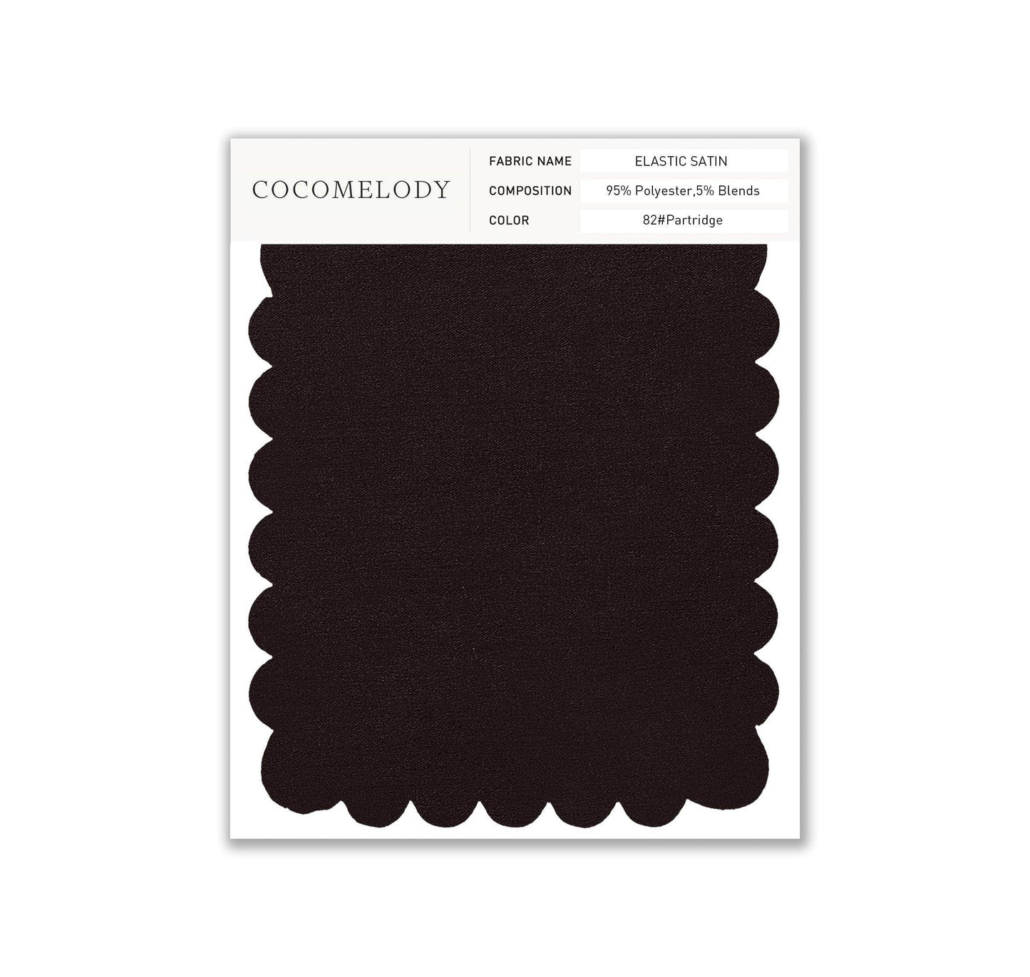 Elastic Satin Fabric Swatch in Single Color SWES16004 - COCOMELODY