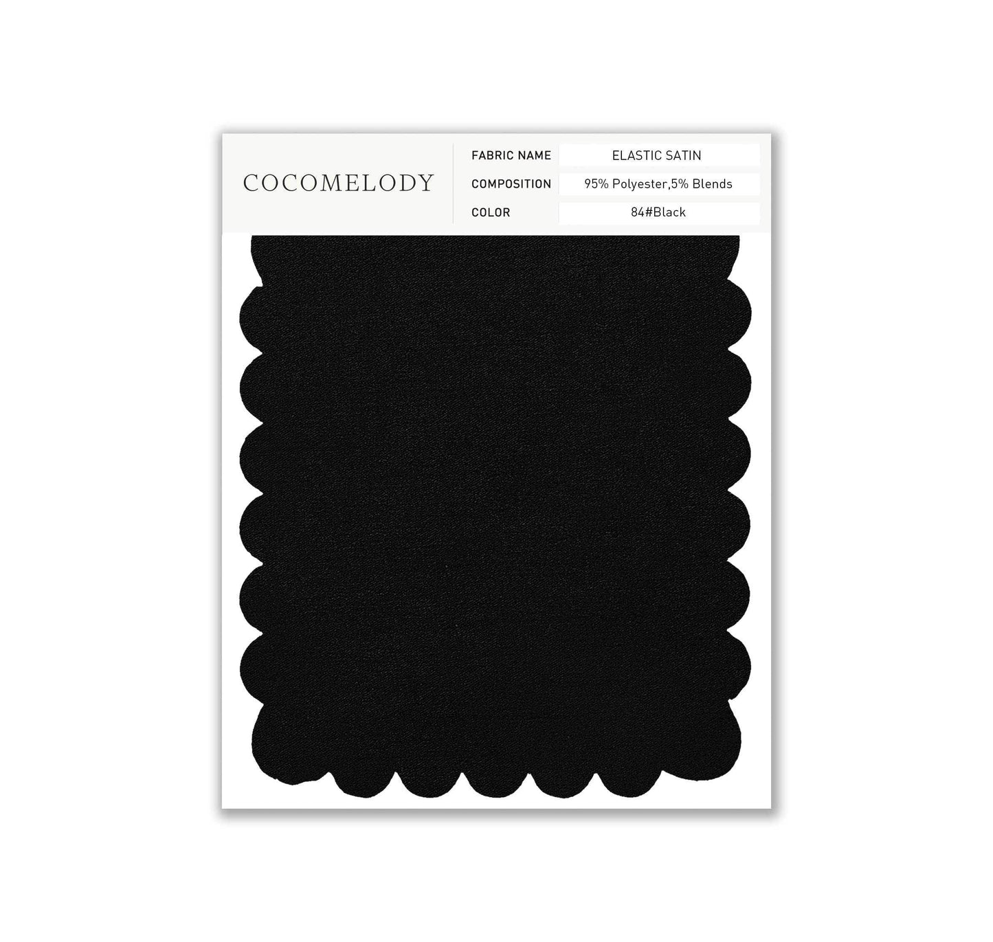 Elastic Satin Fabric Swatch in Single Color SWES16004 - COCOMELODY