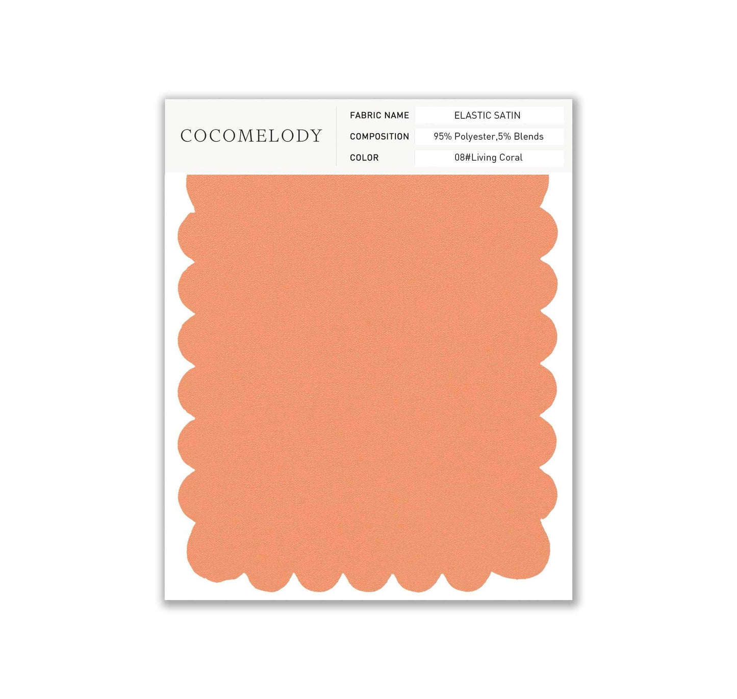 Elastic Satin Fabric Swatch in Single Color SWES16004 - COCOMELODY