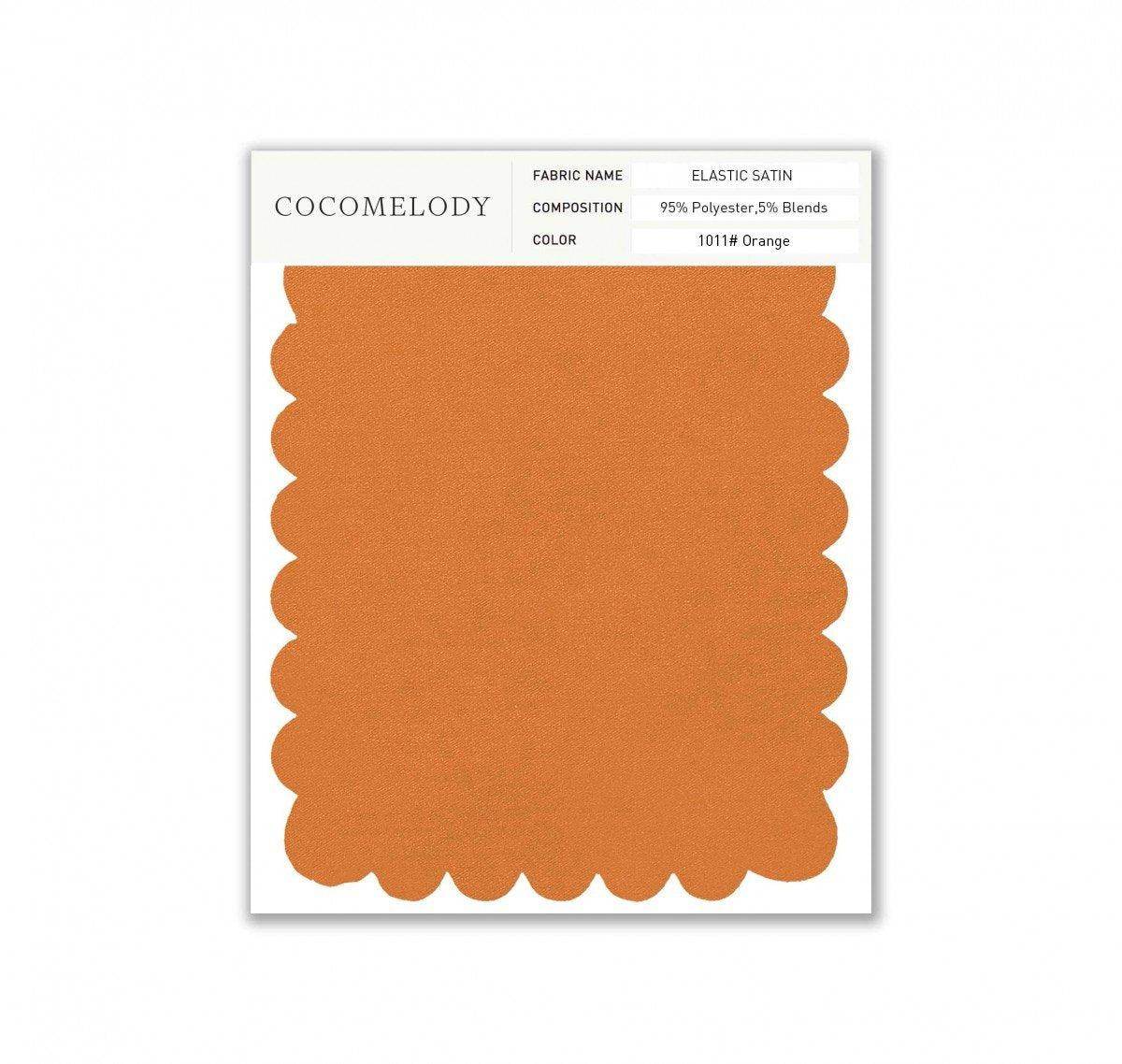 Elastic Satin Fabric Swatch in Single Color SWES16004 - COCOMELODY