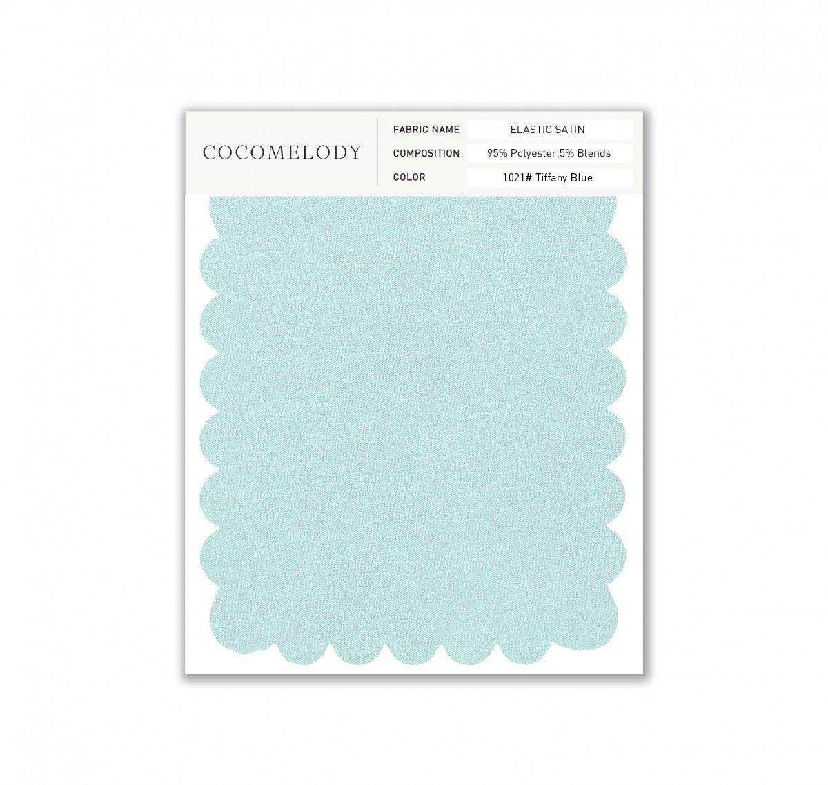 Elastic Satin Fabric Swatch in Single Color SWES16004 - COCOMELODY