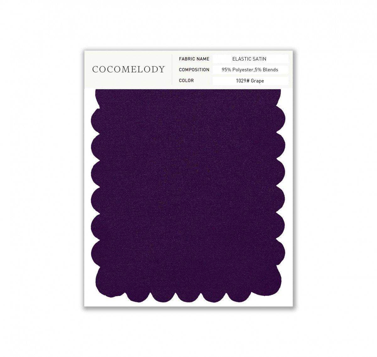 Elastic Satin Fabric Swatch in Single Color SWES16004 - COCOMELODY
