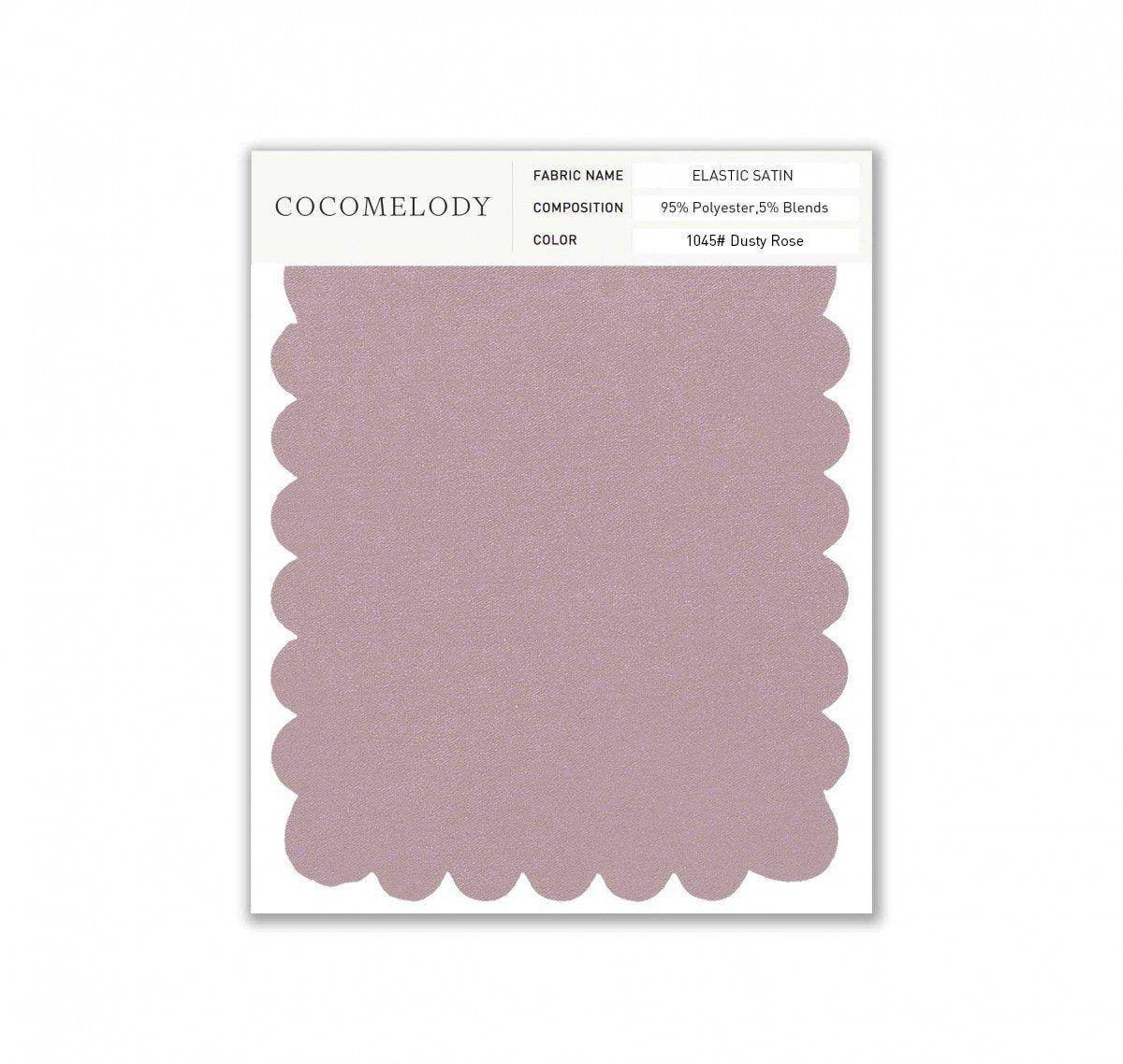 Elastic Satin Fabric Swatch in Single Color SWES16004 - COCOMELODY
