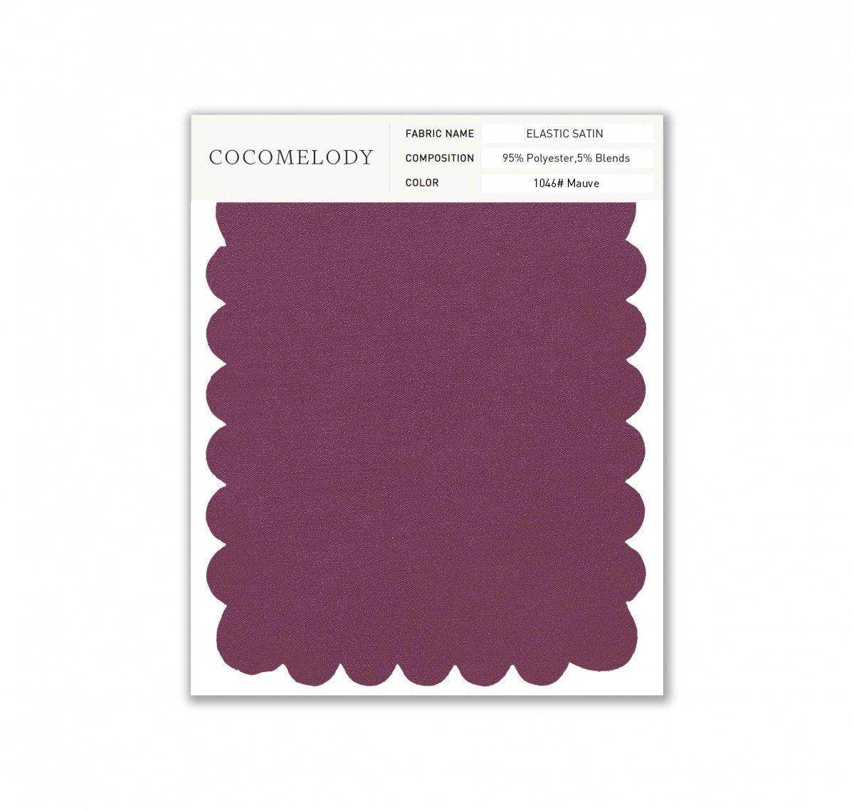 Elastic Satin Fabric Swatch in Single Color SWES16004 - COCOMELODY