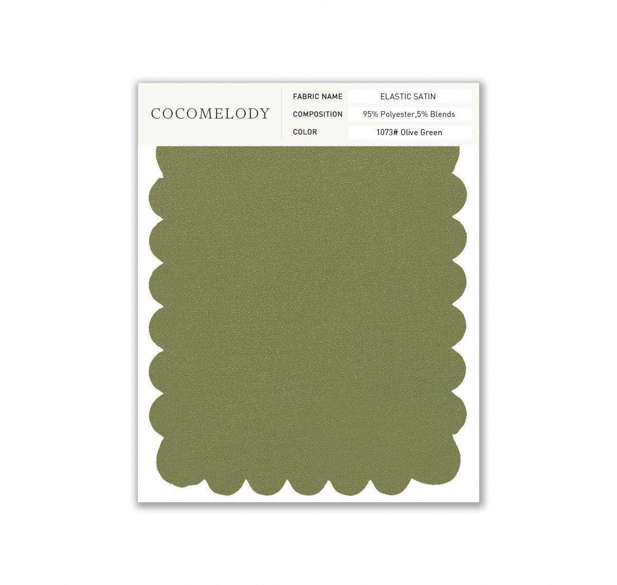 Elastic Satin Fabric Swatch in Single Color SWES16004 - COCOMELODY