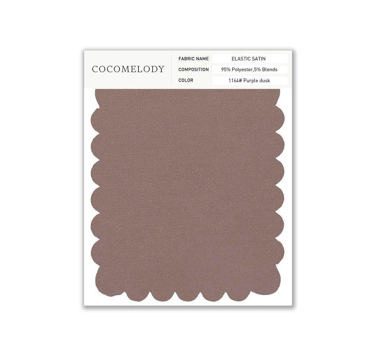 Elastic Satin Fabric Swatch in Single Color SWES16004 - COCOMELODY