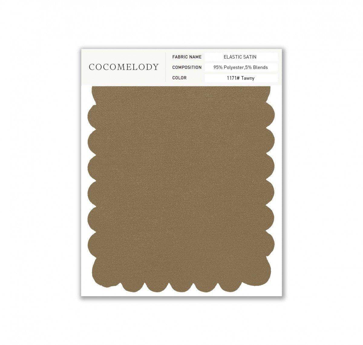 Elastic Satin Fabric Swatch in Single Color SWES16004 - COCOMELODY