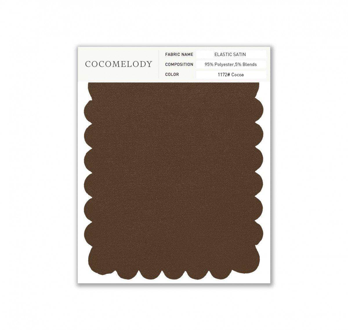 Elastic Satin Fabric Swatch in Single Color SWES16004 - COCOMELODY