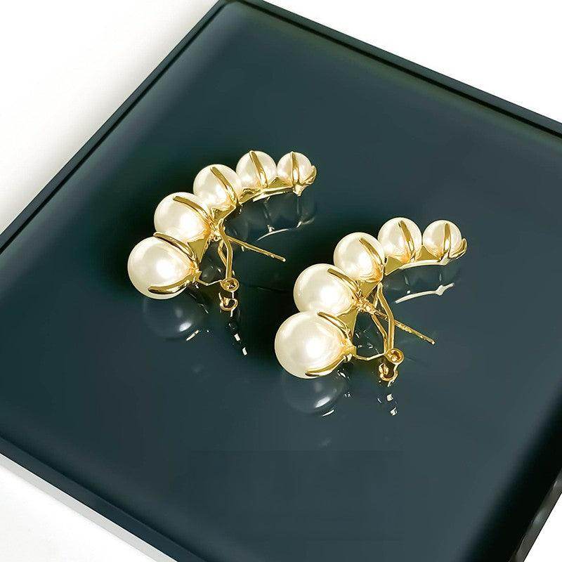 Pearl temperament light luxury high sense earring girl 713489295419 - COCOMELODY