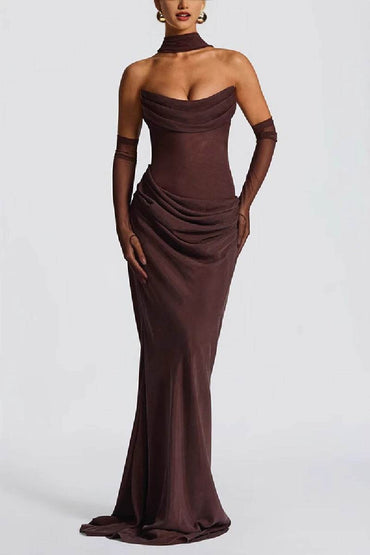 Sheath-Column Sweep-Brush Train Elastic Silk like Satin Formal Evening Dress 972310810695 - COCOMELODY