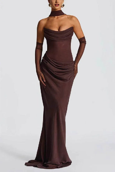 Sheath-Column Sweep-Brush Train Elastic Silk like Satin Formal Evening Dress 972310810695 - COCOMELODY