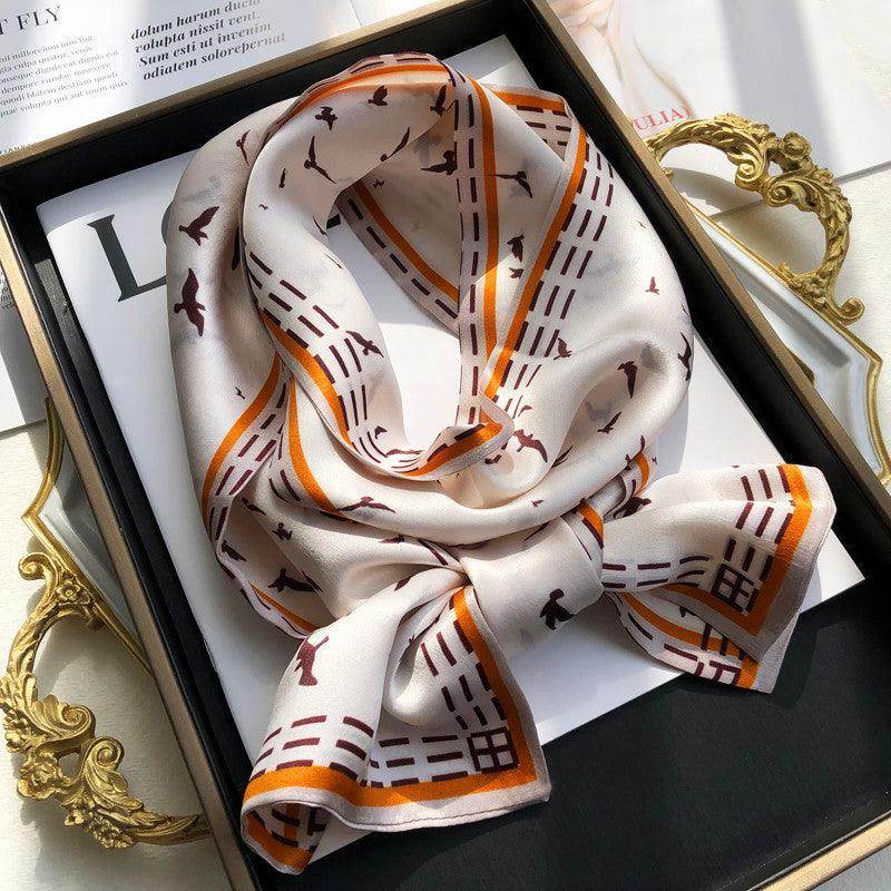 Mulberry silk scarf Double-sided silk scarf scarf streamer 636298573477 - COCOMELODY