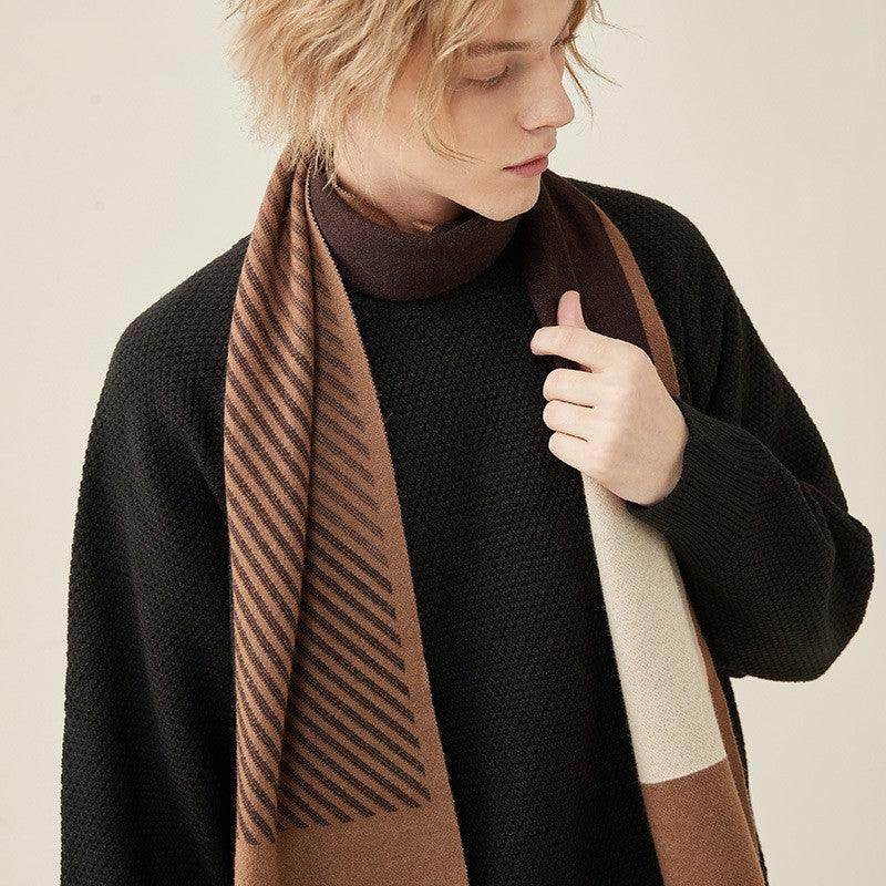 Men's autumn and winter thickened warm wool scarves and necklaces high-grade gifts 801339050726 - COCOMELODY