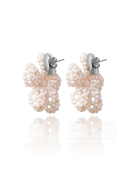 Charming Alloy Wedding Earrings with Imitation Pearl HG18007