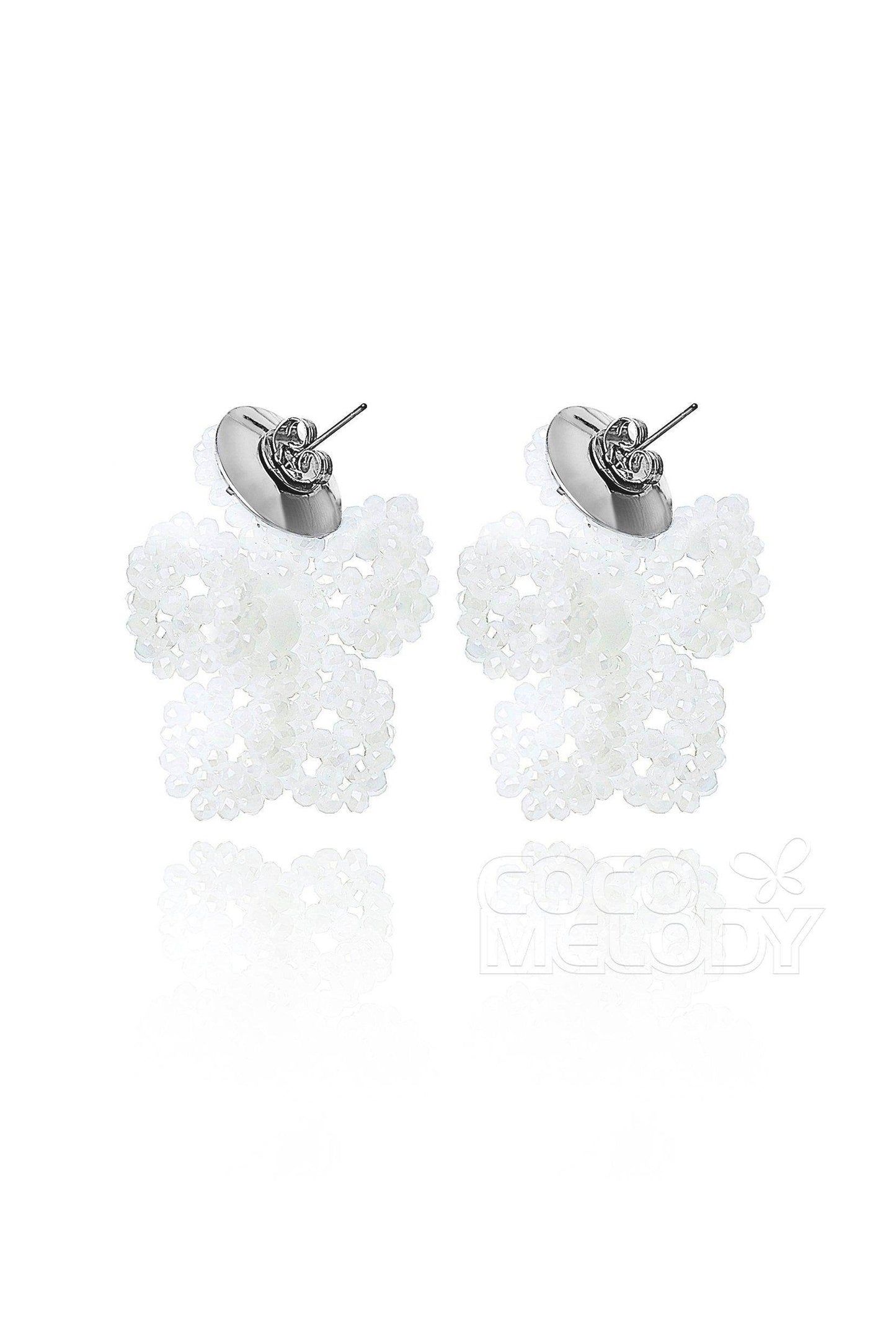 Charming Alloy Wedding Earrings with Imitation Pearl HG18007 - COCOMELODY