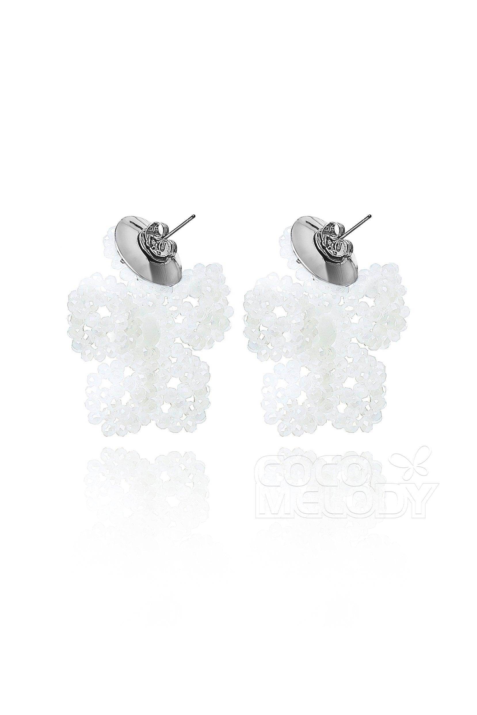 Charming Alloy Wedding Earrings with Imitation Pearl HG18007 - COCOMELODY