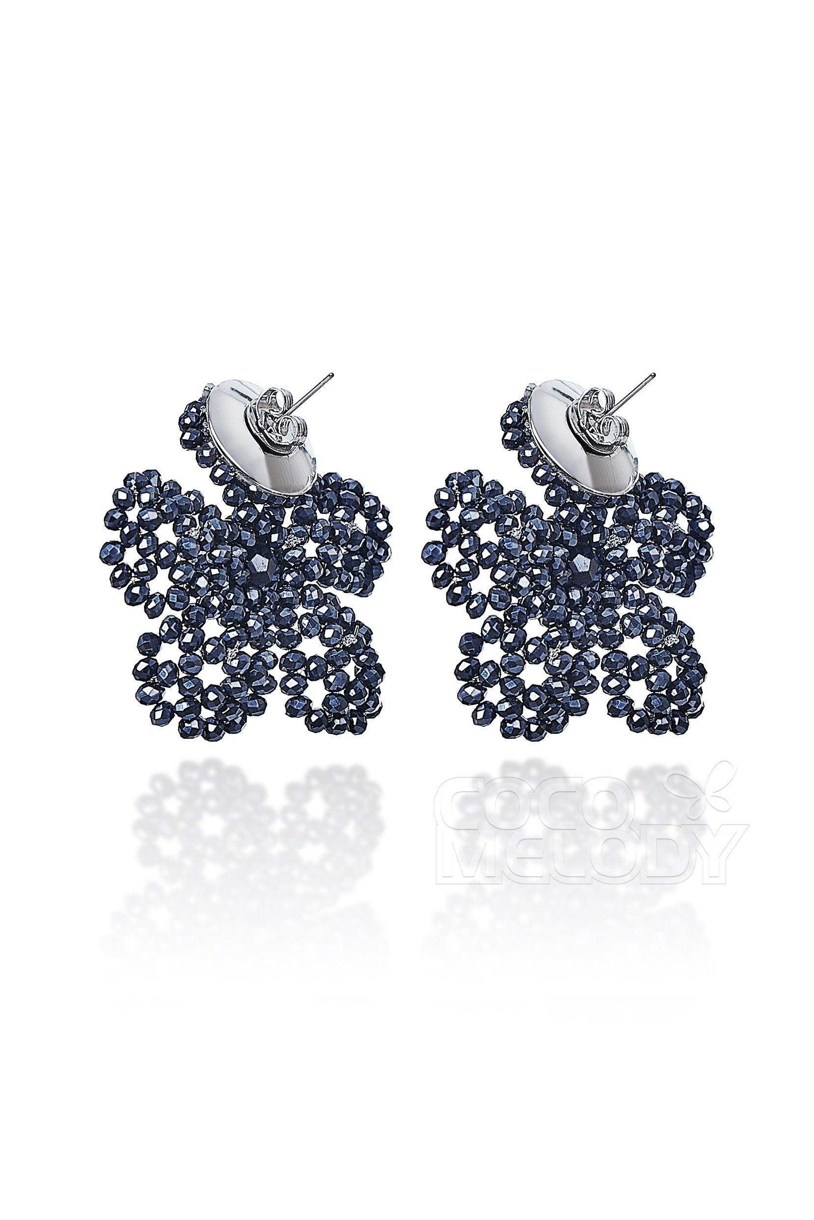 Charming Alloy Wedding Earrings with Imitation Pearl HG18007 - COCOMELODY