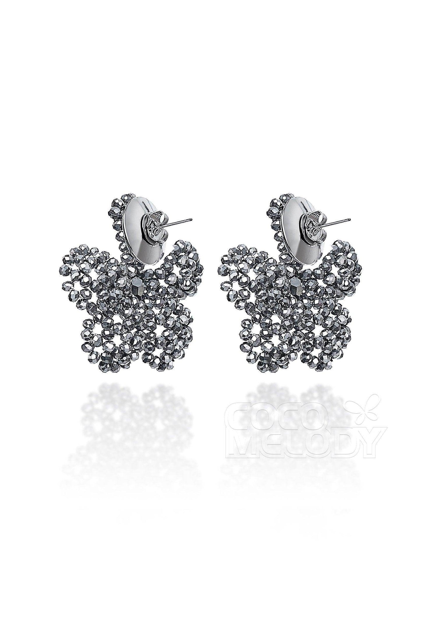 Charming Alloy Wedding Earrings with Imitation Pearl HG18007 - COCOMELODY