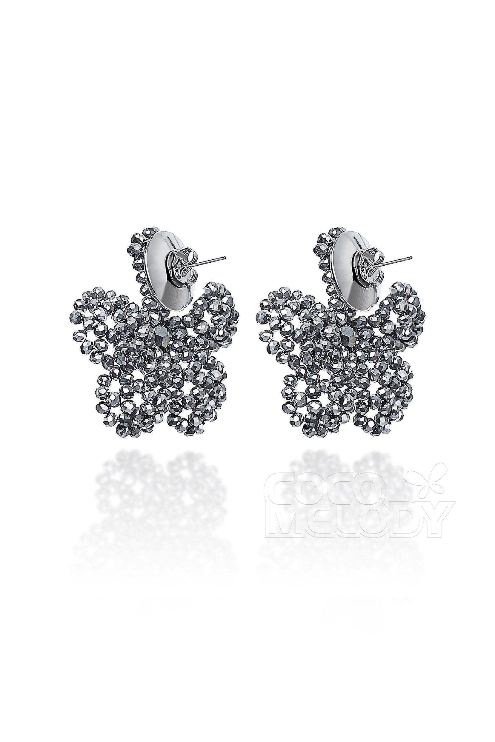 Charming Alloy Wedding Earrings with Imitation Pearl HG18007 - COCOMELODY