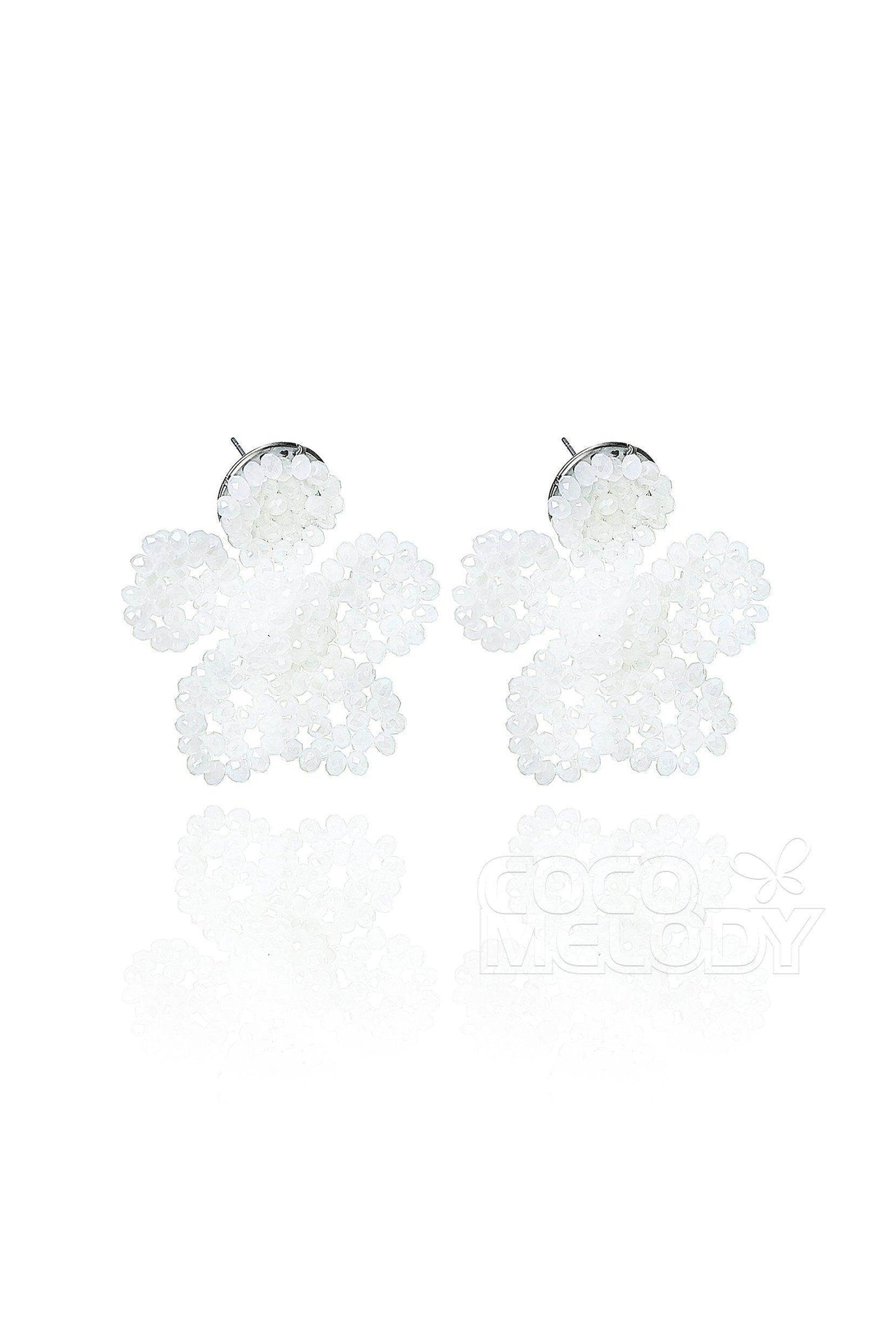 Charming Alloy Wedding Earrings with Imitation Pearl HG18007 - COCOMELODY