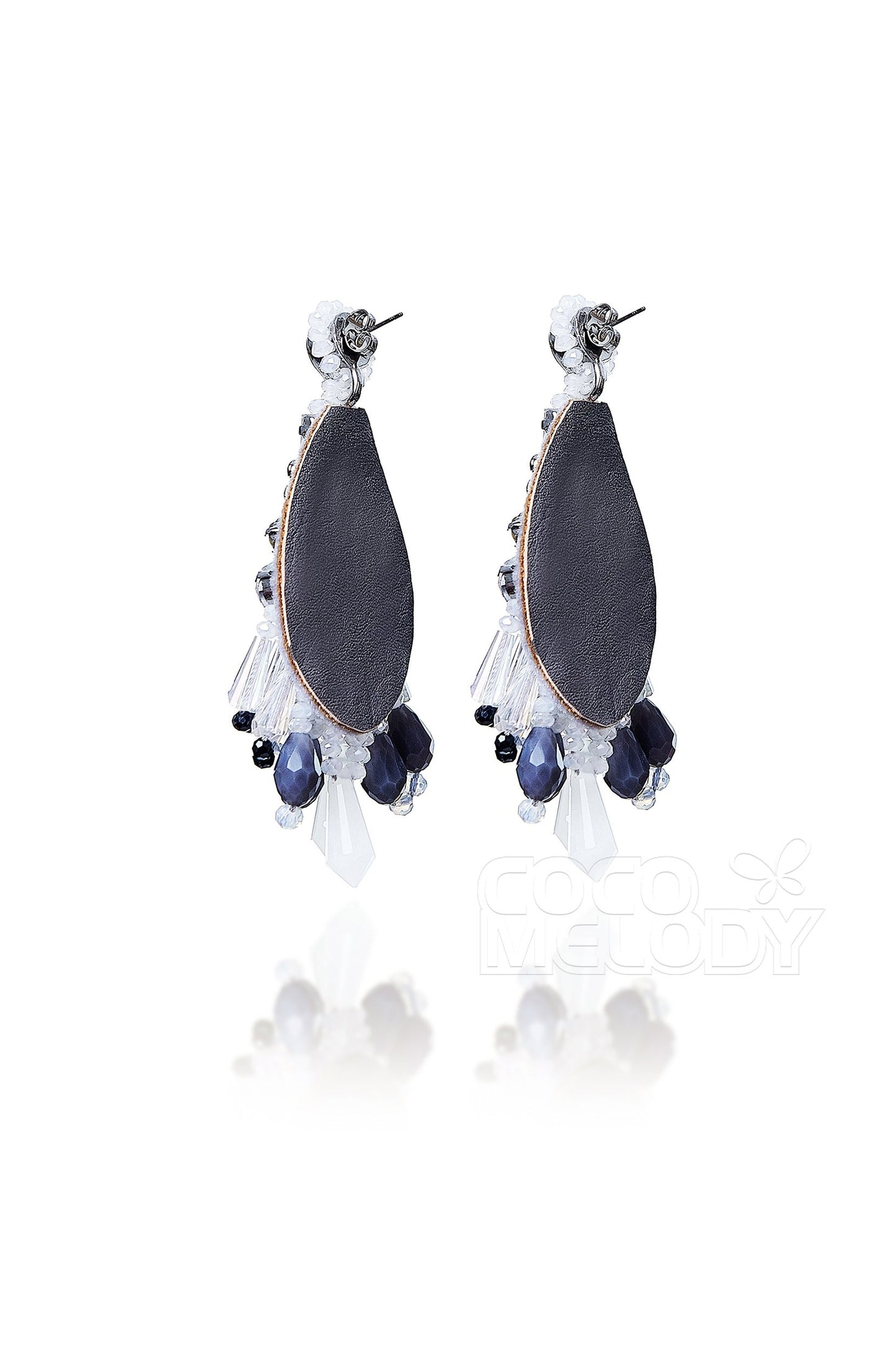 Chic Zircon Wedding Earrings with Jewel and Beading HG18016