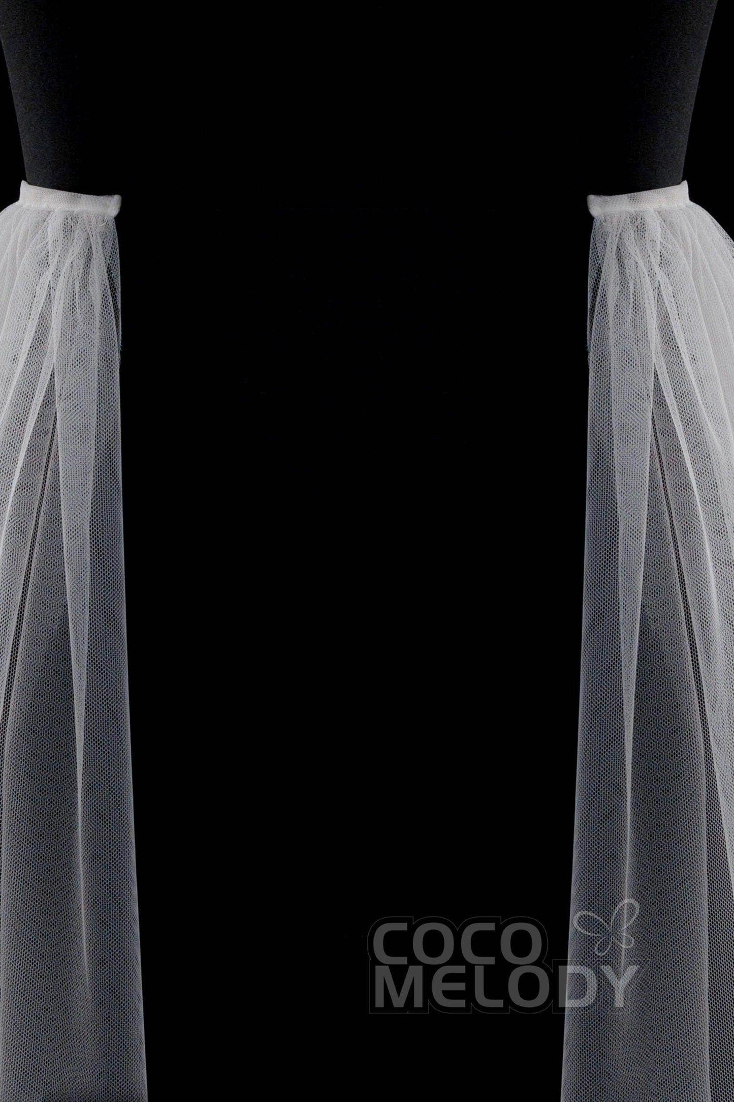 Perfect Chapel Train Tulle Wedding Skirt TR18003 - COCOMELODY