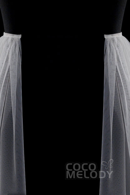 Perfect Chapel Train Tulle Wedding Skirt TR18003